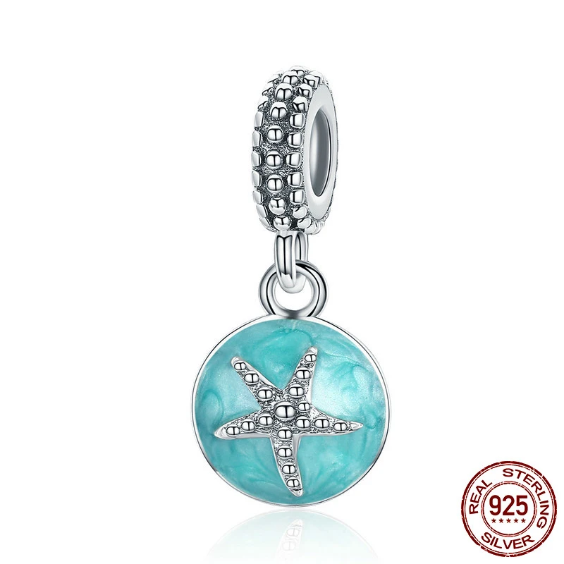 Genuine 925 Sterling Silver Beads Clear CZ Starfish & Sea Green Enamel Charms fit Original Pandora Bracelets Women DIY Jewelry
Genuine 925 Sterling Silver Beads Clear CZ Starfish & Sea Green Enamel Charms fit Original Pandora Bracelets Women DIY Jewelry