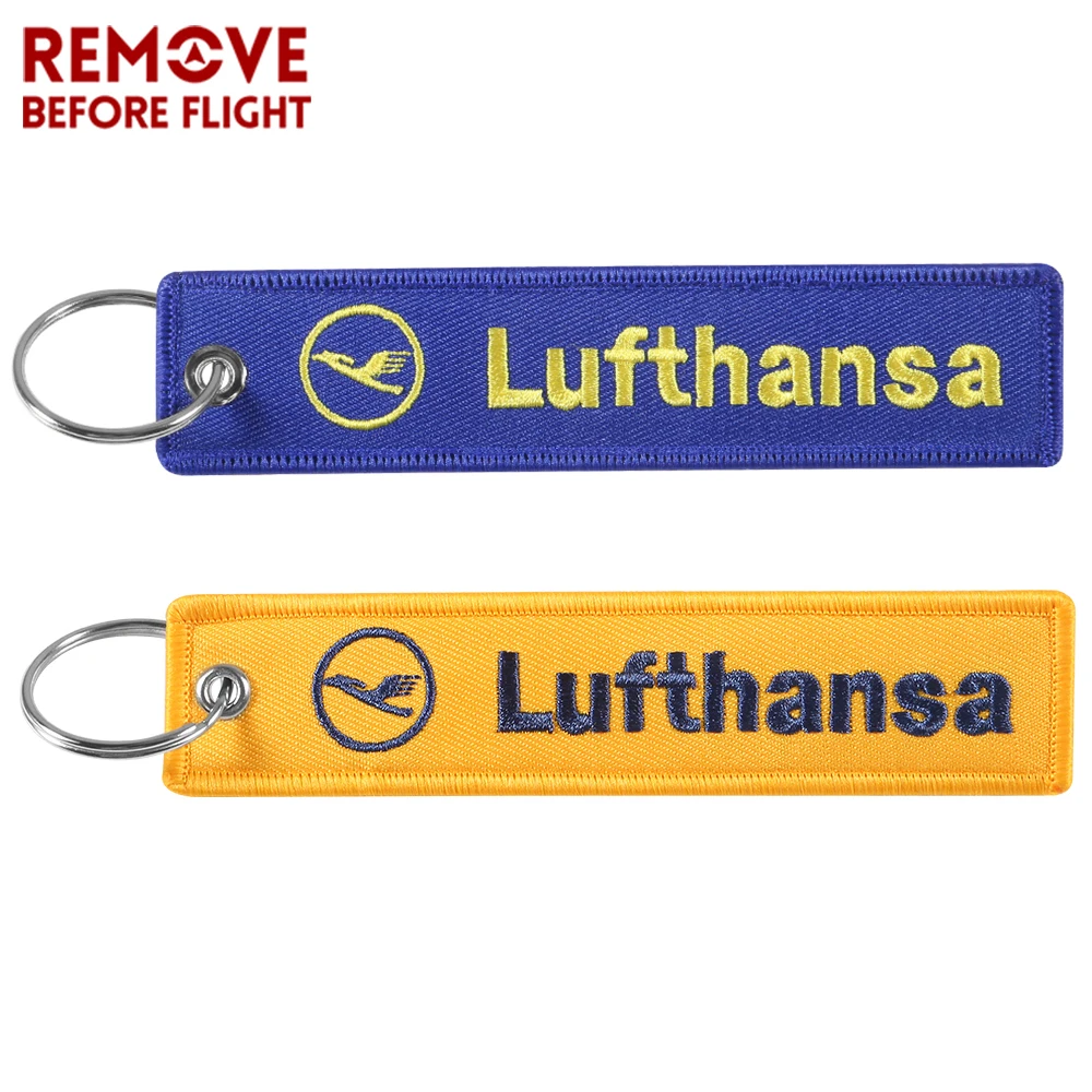2 PCs Blue Yellow Lufthansa Key Chain Tag Fashion Car Keychain Key Holder for Motorcycles Key Fob Embroidery Christmas Gifts
2 PCs Blue Yellow Lufthansa Key Chain Tag Fashion Car Keychain Key Holder for Motorcycles Key Fob Embroidery Christmas Gifts