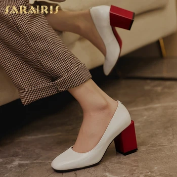 Sarairis 2020 New Fashion Genuine Cow Leather Dress Formal Office Lady Pumps Woman Shoes Slip On Chunky Heels Pumps Female
Sarairis 2020 New Fashion Genuine Cow Leather Dress Formal Office Lady Pumps Woman Shoes Slip On Chunky Heels Pumps Female