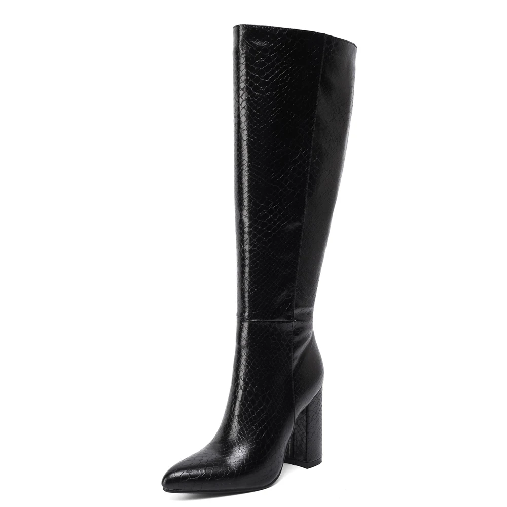 2020 New European And American Style Snake Print Side Zipper Knee-Length Boots Pointed Toe Ultra-High Thick Heel Side Zipper
2020 New European And American Style Snake Print Side Zipper Knee-Length Boots Pointed Toe Ultra-High Thick Heel Side Zipper