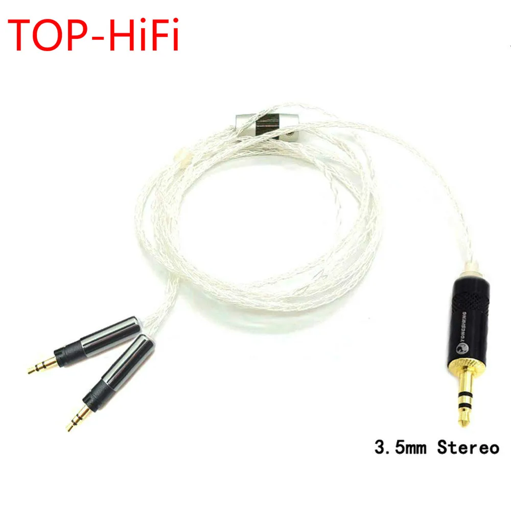 

TOP-HiFi Handmade 3.5mm Stereo 8 Cores 7N OCC Silver Plated R70X Headphone Upgrade Cable for ATH-R70X R70X headphones