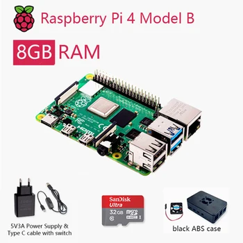 Raspberry Pi 4 Model B 8GB 4 Core CPU 1.5Ghz Kit Pi 4B board Micro HDMI Cable Power Supply With Switch Case With Fan Heat Sinks
Raspberry Pi 4 Model B 8GB 4 Core CPU 1.5Ghz Kit Pi 4B board Micro HDMI Cable Power Supply With Switch Case With Fan Heat Sinks