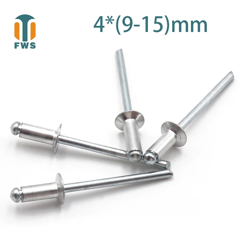 10PCS M4 Multi Size Aluminium Open End Countersunk Head Break Mandrel Blind Rivet Nail Pop Rivets for Furniture Car Aircraft
10PCS M4 Multi Size Aluminium Open End Countersunk Head Break Mandrel Blind Rivet Nail Pop Rivets for Furniture Car Aircraft