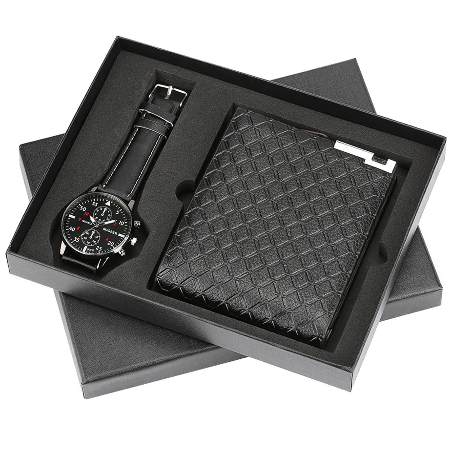 Men's Gift Set Beautifully Packed Watch+Wallet Set Foreign Trade Hot Creative Combination Set Military Luxury Men's Watch Analog
Men's Gift Set Beautifully Packed Watch+Wallet Set Foreign Trade Hot Creative Combination Set Military Luxury Men's Watch Analog