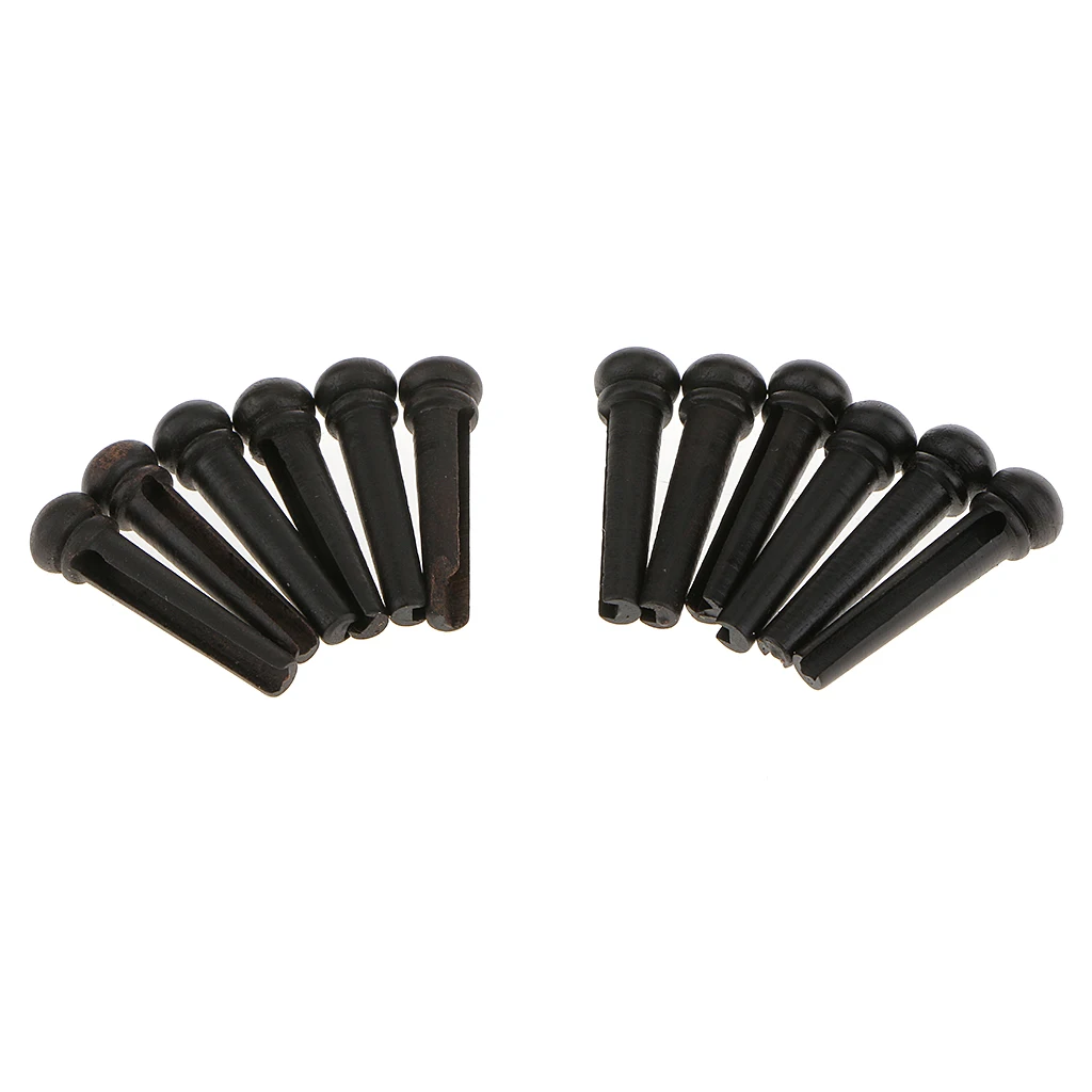 12 Ebony Wood Abalone Shell Bridge Pins Acoustic Guitar String Pegs Pin Set 12 Ebony Wood Abalone Shell Bridge Pins Acoustic Guitar String Pegs Pin Set