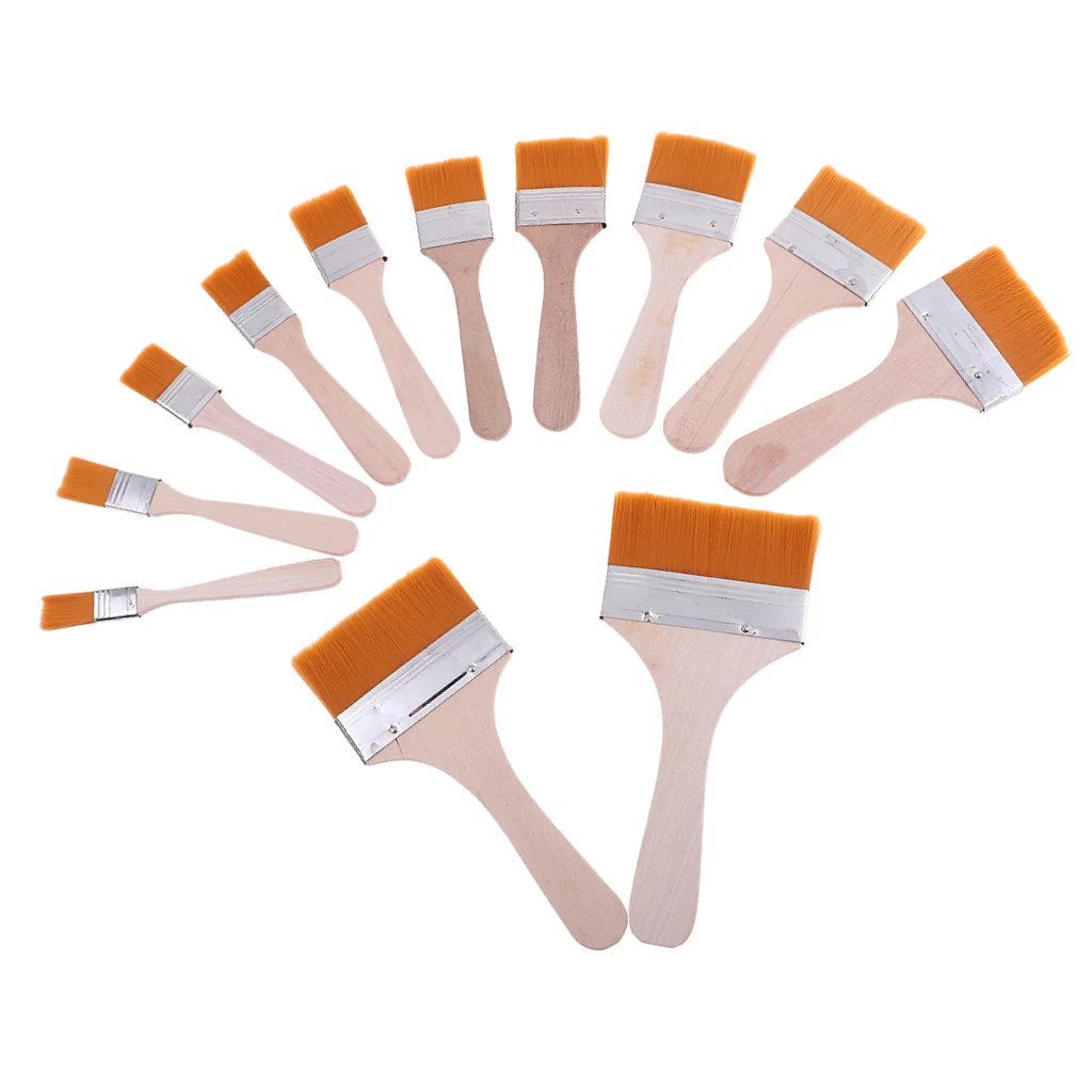 12Pcs BGA Solder Flux Paste Brush with Wooden Handle Reballing Tool 12Pcs BGA Solder Flux Paste Brush with Wooden Handle Reballing Tool