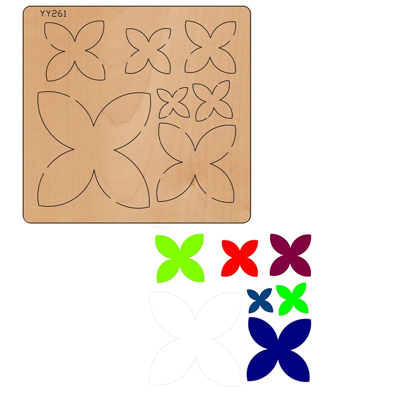 Wooden die cutting process rose flower knife mold, YY261Petal Cutting compatible with most manual die cutting dies
Wooden die cutting process rose flower knife mold, YY261Petal Cutting compatible with most manual die cutting dies