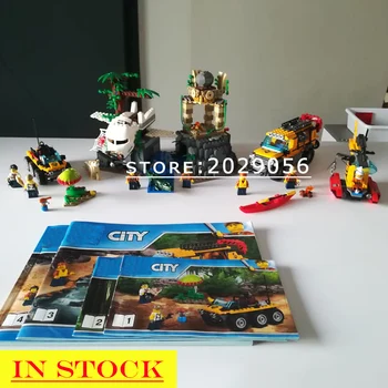 10712 In Stocks City Series Jungle Exploration Site 857 Pcs Creator Model Building Blocks Bricks Compatible 60161 02061 39065