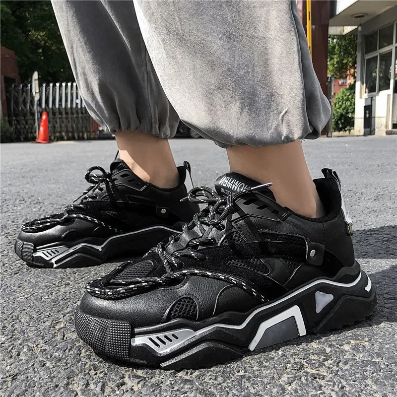 New Cool Men Casual Pu Leather Shoes Thick Soled Men Walking Shoe Black Fashion Sneakers For Men Luxury Brand Men Shoes
New Cool Men Casual Pu Leather Shoes Thick Soled Men Walking Shoe Black Fashion Sneakers For Men Luxury Brand Men Shoes