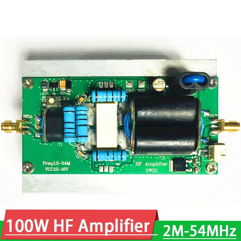 

100W linear HF Shortwave RF Power Amplifier 2M-54MHz 30W 50W For YAESU FT-817 KX3 CW AM FM HAM radio Short wave transmission