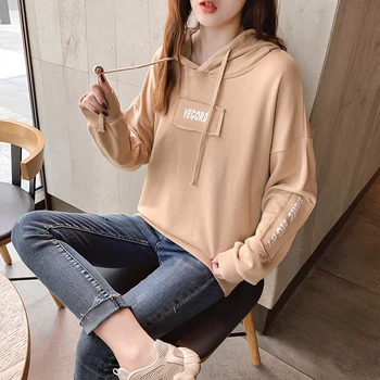 Hoodie 2020 New Style Autumn Pullover Thin Versatile Loose-Fit Applique Tops Women's 7566
Hoodie 2020 New Style Autumn Pullover Thin Versatile Loose-Fit Applique Tops Women's 7566