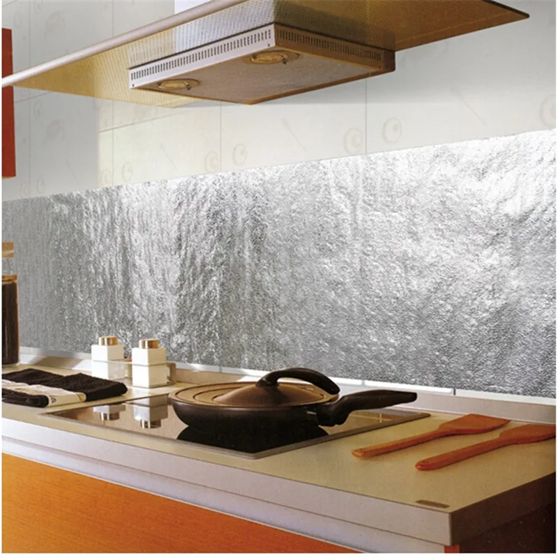 1 Roll 40x200cm Aluminum Film Waterproof Kitchen Oil Sticker Self Adhesive Anti Oil Kitchen Cabinet Adhesive Wallpaper
1 Roll 40x200cm Aluminum Film Waterproof Kitchen Oil Sticker Self Adhesive Anti Oil Kitchen Cabinet Adhesive Wallpaper