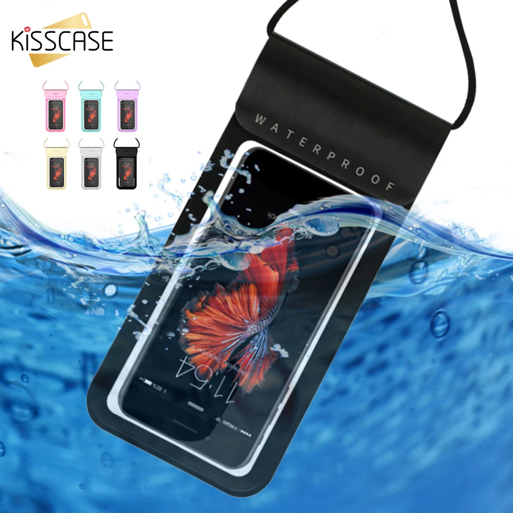 Водонепроницаемый чехол KISSCASE сумка для плавания под водой IPX8 ТПУ 6 дюймов