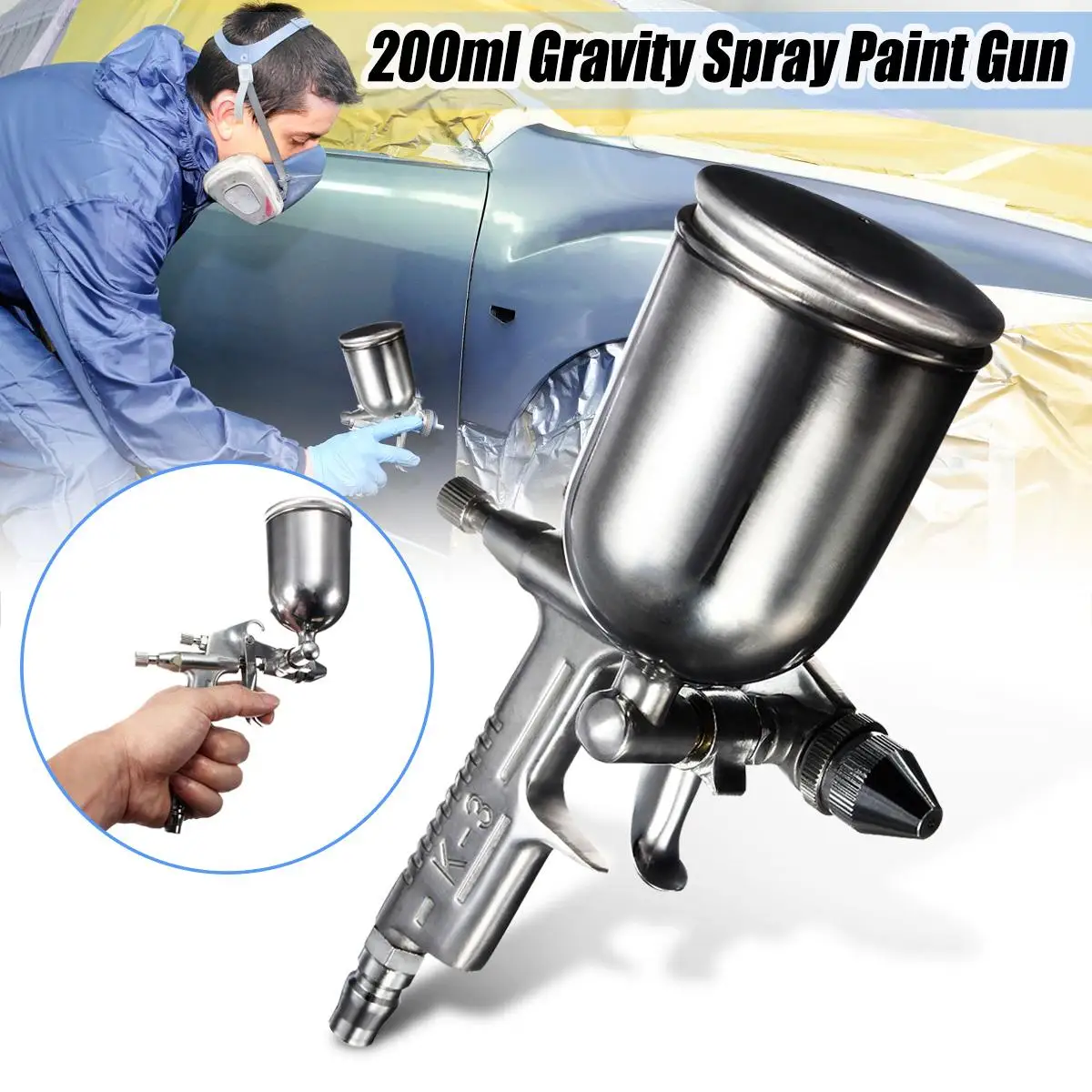 Air Spray Guns Sprayer Paint Tool Gravity Feeding 0.5mm 200ml Metal Airbrush Penumatic Car Painting Paint Tool For Painting Cars
Air Spray Guns Sprayer Paint Tool Gravity Feeding 0.5mm 200ml Metal Airbrush Penumatic Car Painting Paint Tool For Painting Cars