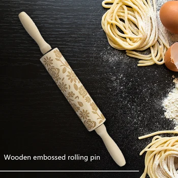 Easter Embossing Rolling Pin Rose Patterns Baking Cookies Noodle Biscuit Fondant Cake Roller Kitchen Accessories
Easter Embossing Rolling Pin Rose Patterns Baking Cookies Noodle Biscuit Fondant Cake Roller Kitchen Accessories