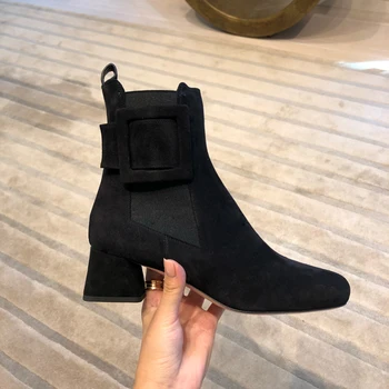 2020 winter new square boots women's elastic suede versatile medium heel thin boots temperament thick heel short boots
2020 winter new square boots women's elastic suede versatile medium heel thin boots temperament thick heel short boots
