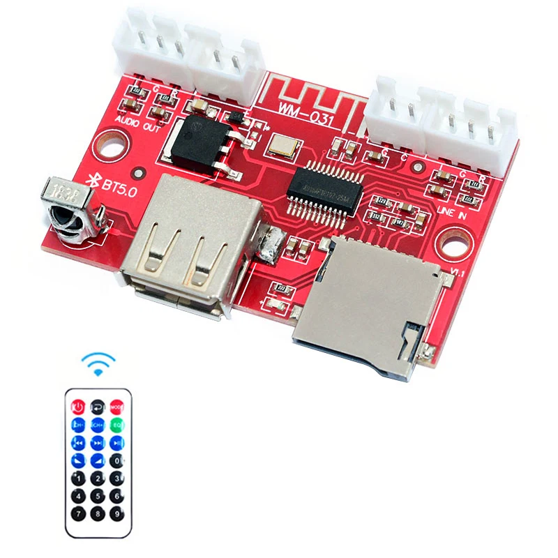 MP3 Bluetooth 5.0 Decoder Board Lossless Stereo Audio Music MP3 WAV FLAC USB Speaker Player Module With Wireless Remote Control
MP3 Bluetooth 5.0 Decoder Board Lossless Stereo Audio Music MP3 WAV FLAC USB Speaker Player Module With Wireless Remote Control