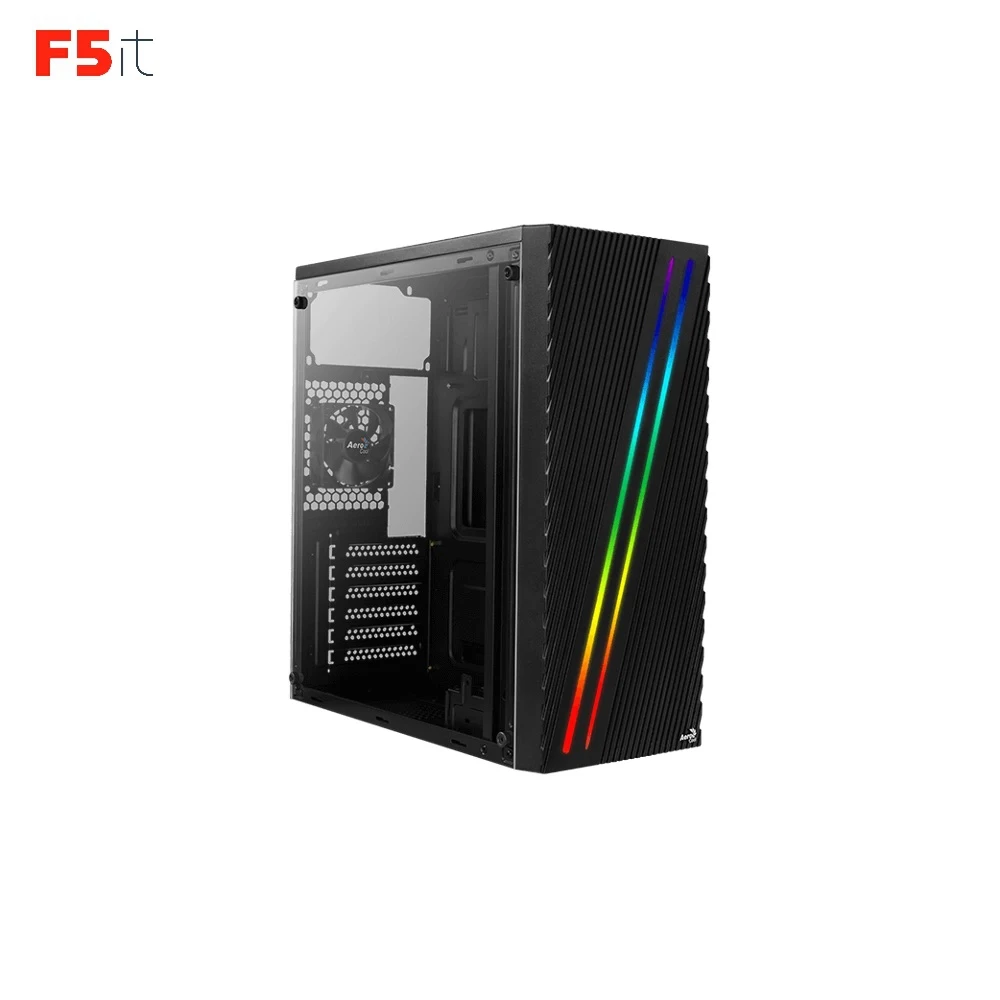 Корпус Mid Tower Aerocool Streak RGB (ATX/micro-ATX/mini-ITX без БП) (4718009158573) | Компьютеры и офис