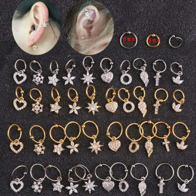 Hot Cross Heart Flower Crown Cz Ear Studs Helix Piercing Cartilage Earring Conch Rook Tragus Stud Labret Back Piercing Jewelry
Hot Cross Heart Flower Crown Cz Ear Studs Helix Piercing Cartilage Earring Conch Rook Tragus Stud Labret Back Piercing Jewelry