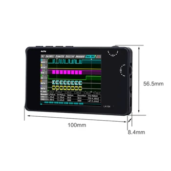 Digital Logic Analyzer LA104 USB Mini 4 Channels 100MHz Max Sampling Rate Built in 8MB Flash Storage 2.8 Inch Oscilloscope
Digital Logic Analyzer LA104 USB Mini 4 Channels 100MHz Max Sampling Rate Built in 8MB Flash Storage 2.8 Inch Oscilloscope