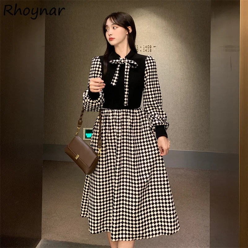Long Sleeve Dress Women Spring New Korean Style Trendy Elegant Retro Casual All-match Plaid Design Sweet Popular College Girls
Long Sleeve Dress Women Spring New Korean Style Trendy Elegant Retro Casual All-match Plaid Design Sweet Popular College Girls