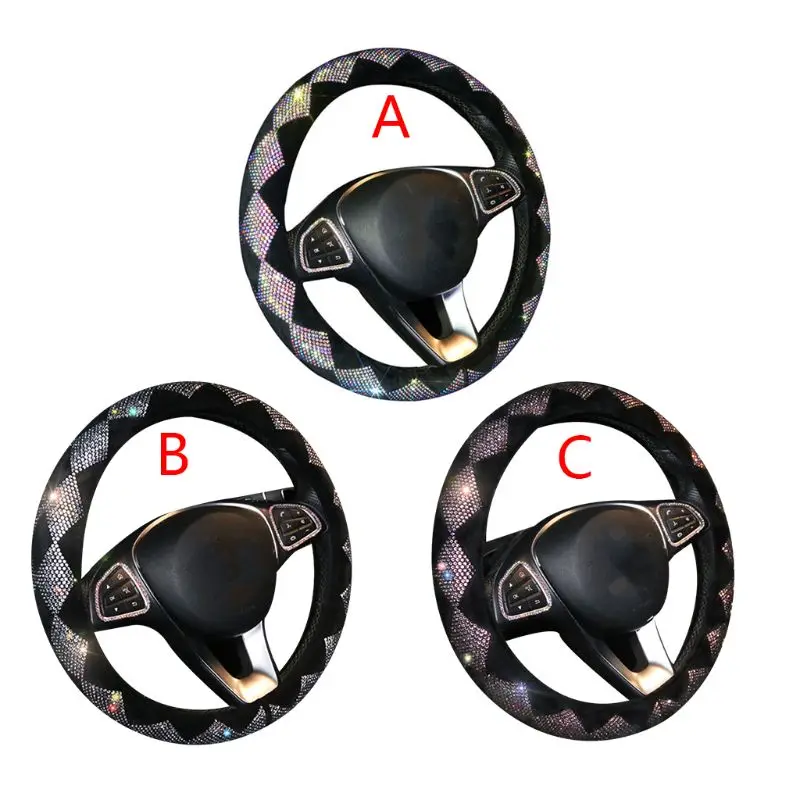 Sparkly Diamond Steering Wheel Cover for Women Rhinestone, 15 inch Colorful Crystal Velvet Anti-Slip Wheel Protector Cute Girl
Sparkly Diamond Steering Wheel Cover for Women Rhinestone, 15 inch Colorful Crystal Velvet Anti-Slip Wheel Protector Cute Girl