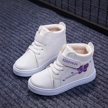 Kid's Girl Sport Shoes High-top Child Winter Warm Sneakers Pure Color White Thicken Running Shoes Butterfly Embroidery SSJ047
Kid's Girl Sport Shoes High-top Child Winter Warm Sneakers Pure Color White Thicken Running Shoes Butterfly Embroidery SSJ047