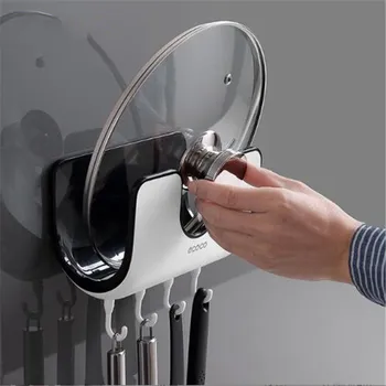 Pan Lid Pot Covers Holder Kitchen Accessories Plastic Wall Mounted Save Space Storage Rack
Pan Lid Pot Covers Holder Kitchen Accessories Plastic Wall Mounted Save Space Storage Rack
