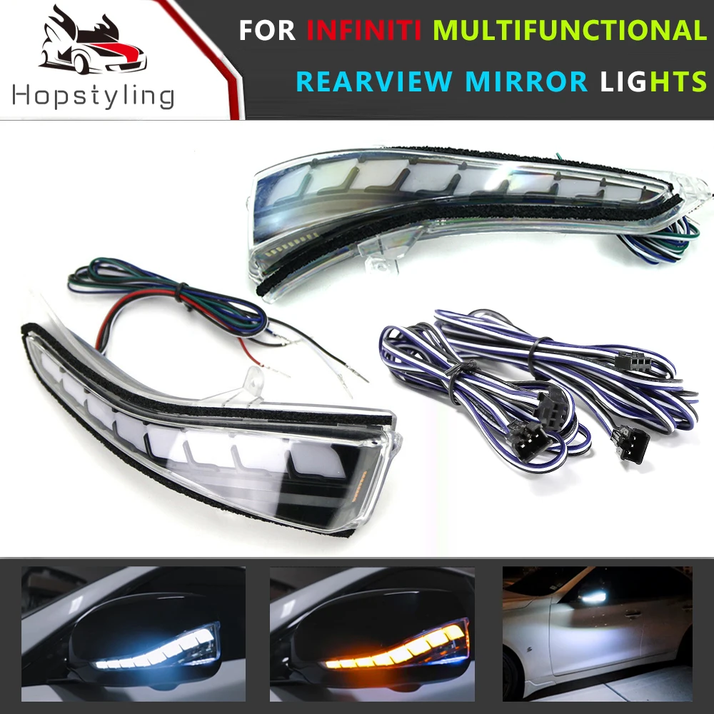Daytime running lights Dynamic Turn Signal Light puddle Lamp Side Mirror Indicator For Infiniti Q50 Q60 Q30 Q70 QX50 QX60 QX70
Daytime running lights Dynamic Turn Signal Light puddle Lamp Side Mirror Indicator For Infiniti Q50 Q60 Q30 Q70 QX50 QX60 QX70