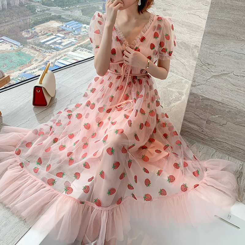 Women Fashion Dress 2020 Summer Holidays Short Sleeve Flower Printed Party Dress V-neck Lace Trims A-line Vestidos Lady Dresses
Women Fashion Dress 2020 Summer Holidays Short Sleeve Flower Printed Party Dress V-neck Lace Trims A-line Vestidos Lady Dresses