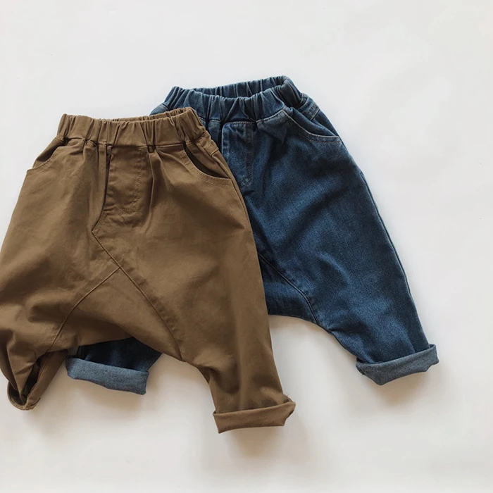 Korean Style Baby Boys Girls Cowboy Pants Kids Casual Elastic Waist Pant Children's Clothing Autumn Baby Boys Girls Jeans 50 H7f0bd430a25f4ff6aac55965d8d1d569E
