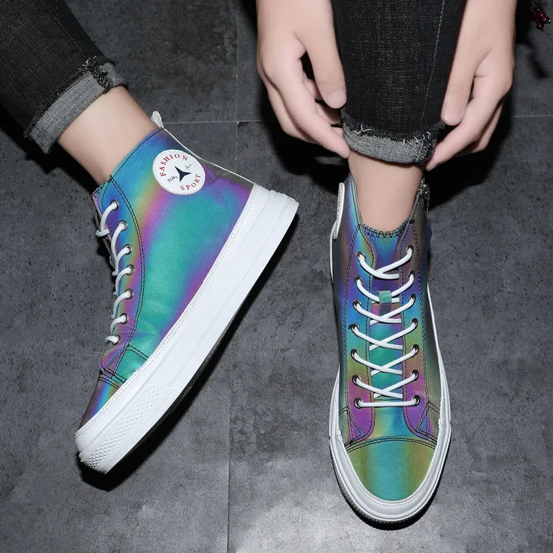 Daredevil Chameleon Reflective Hight-top Shoes 2019 Summer New Style Men Shoes Canvas Korean-style Sports And Leisure Trendy Sho
Daredevil Chameleon Reflective Hight-top Shoes 2019 Summer New Style Men Shoes Canvas Korean-style Sports And Leisure Trendy Sho