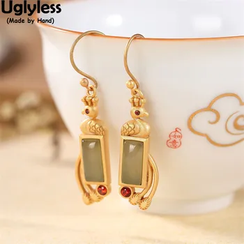 Uglyless Eastern Beauty Peacocks Phoenix Birds Earrings for Women Square Natural Jade Earrings Gold 925 Silver Animals Jewelry
Uglyless Eastern Beauty Peacocks Phoenix Birds Earrings for Women Square Natural Jade Earrings Gold 925 Silver Animals Jewelry
