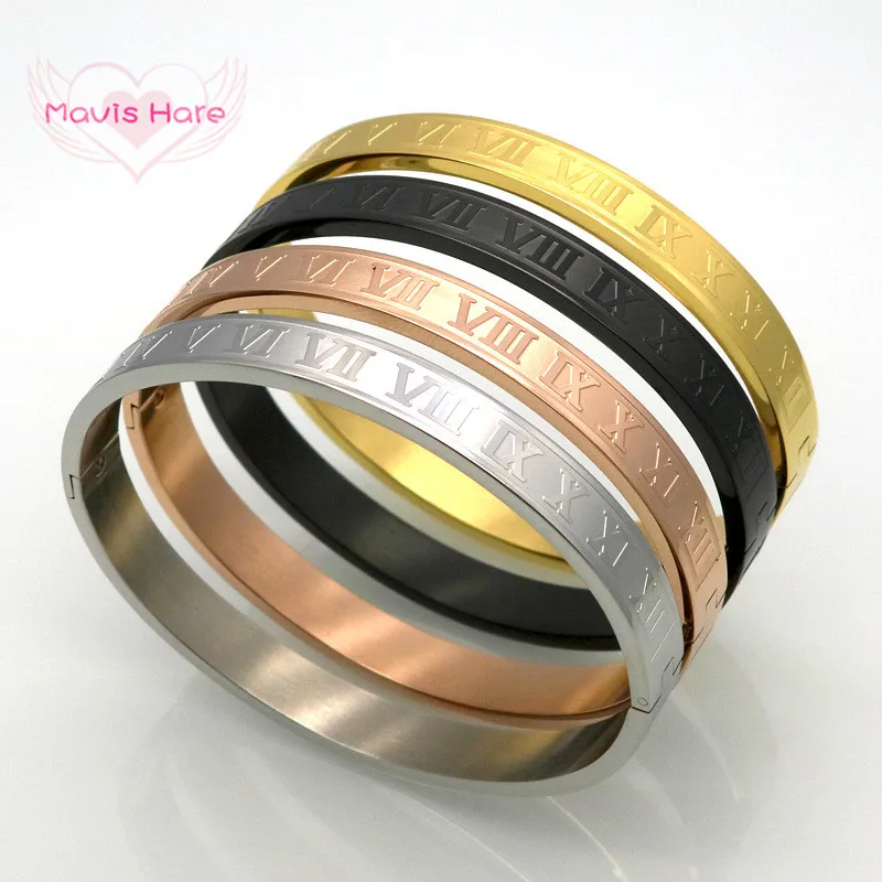 Mavis Hare Roman numerals Cuff Bangle Stainless Steel 6mm Wide Cuff Open bracelet Bangle as Woman Best Gift Fashion Jewelry
Mavis Hare Roman numerals Cuff Bangle Stainless Steel 6mm Wide Cuff Open bracelet Bangle as Woman Best Gift Fashion Jewelry
