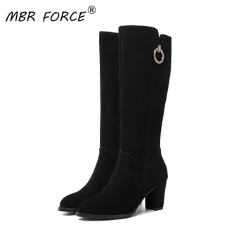 MBR FORCE Winter 2020 new velvet non-slip round head high-heeled fashion simple zipper series warm plush high boots 
MBR FORCE Winter 2020 new velvet non-slip round head high-heeled fashion simple zipper series warm plush high boots