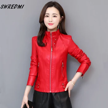 2020 Leather Jacket Women Spring Stand Collar Slim Zipper Leather Clothing Autumn England Style Leather Coats SWREDMI
2020 Leather Jacket Women Spring Stand Collar Slim Zipper Leather Clothing Autumn England Style Leather Coats SWREDMI