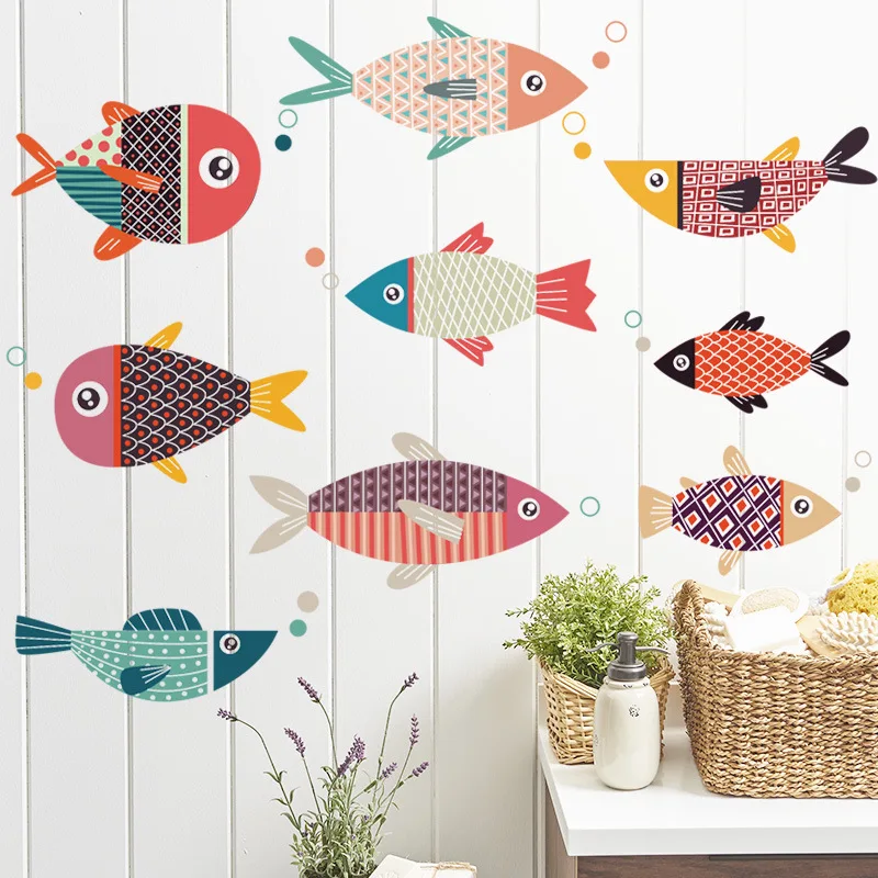 Cartoon Fish Wall Stickers Bathroom Kitchen Stove Tile Bedroom Decoration Aesthetics Self Adhesive Mural Waterproof Wallpaper
Cartoon Fish Wall Stickers Bathroom Kitchen Stove Tile Bedroom Decoration Aesthetics Self Adhesive Mural Waterproof Wallpaper