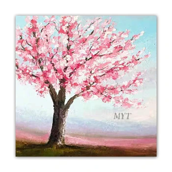 100% Hand-painted Pink Peach Tree Oil Painting Modern Spring Landscape Wall Hangings Art Canvas Artwork For Living Room Decor
100% Hand-painted Pink Peach Tree Oil Painting Modern Spring Landscape Wall Hangings Art Canvas Artwork For Living Room Decor