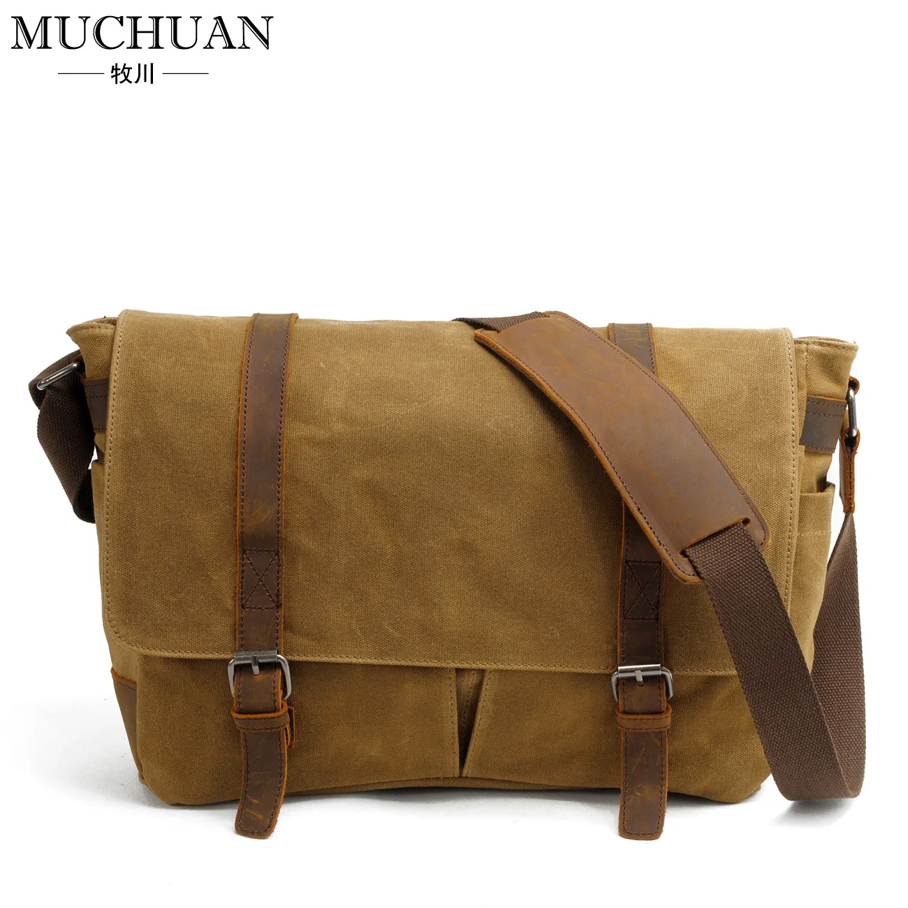 Retro Single-shoulder Canvas Bag Casual Cross-body Men's Bag Oil Wax Waterproof Canvas Laptop Bag with Leather Messenger Bag Who
Retro Single-shoulder Canvas Bag Casual Cross-body Men's Bag Oil Wax Waterproof Canvas Laptop Bag with Leather Messenger Bag Who