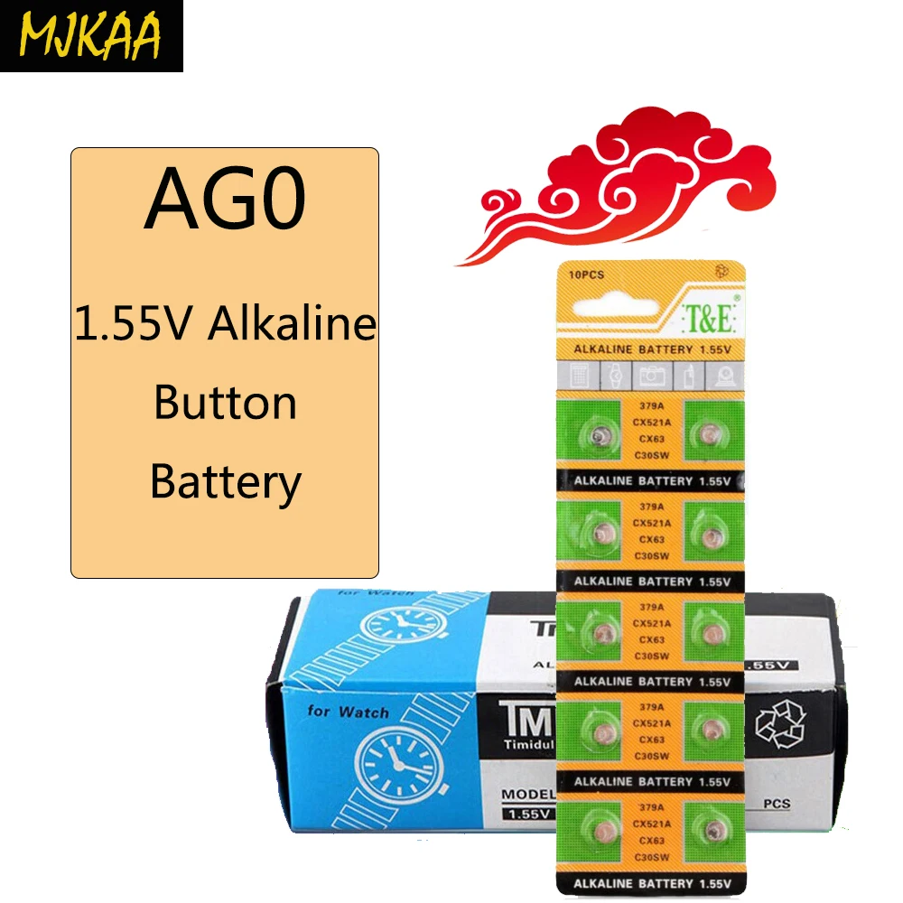200Pcs=20Card 1.55V Alkaline AG0 Watch Battery Button Coin Cell New LONG LASTING 379 SR521SW D379 SR63 V379 100% Original
200Pcs=20Card 1.55V Alkaline AG0 Watch Battery Button Coin Cell New LONG LASTING 379 SR521SW D379 SR63 V379 100% Original