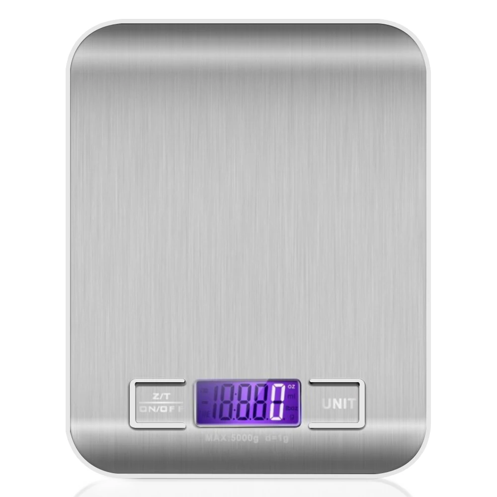 10kg/5Kg OZ/ML/LB/G Kitchen Scale Stainless Steel Weighing Scale Food Diet Postal Balance Measuring Tool LCD Electronic Scales
10kg/5Kg OZ/ML/LB/G Kitchen Scale Stainless Steel Weighing Scale Food Diet Postal Balance Measuring Tool LCD Electronic Scales