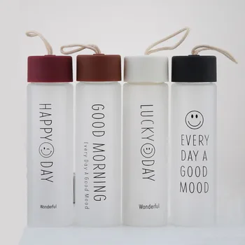 Happy Day Glass Water Bottle Leak Proof for Girl Biking Outdoor Travel Portable Transparent Smile Water Bottles 450ml White
Happy Day Glass Water Bottle Leak Proof for Girl Biking Outdoor Travel Portable Transparent Smile Water Bottles 450ml White