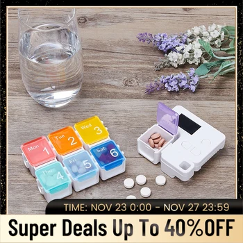 7 Days Pill Box Smart Pill Storage Box Electronic Timing Reminder Medicine Box Alarm Timing Pill Organizer Tablet Container Case
7 Days Pill Box Smart Pill Storage Box Electronic Timing Reminder Medicine Box Alarm Timing Pill Organizer Tablet Container Case