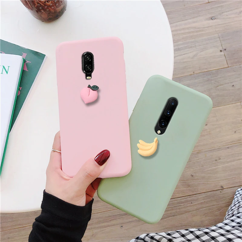 Матовый 3D милый фруктовый силиконовый чехол для oneplus 7 pro 6t 6 5t 5 конфетных цветов