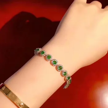Natural And Real Emerald bangle Bracelet Solid S925 Sterling Silver For Women Color Emerald Bracelet
Natural And Real Emerald bangle Bracelet Solid S925 Sterling Silver For Women Color Emerald Bracelet