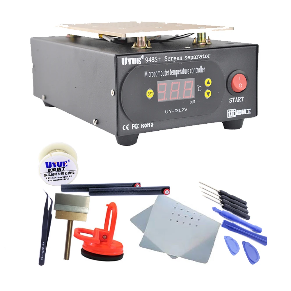 UYUE 948S+ LCD Separator Machine Build-in Pump Vacuum Screen Repair Machine Kit For Smart Phone iPhone /Samsung Refurbish
UYUE 948S+ LCD Separator Machine Build-in Pump Vacuum Screen Repair Machine Kit For Smart Phone iPhone /Samsung Refurbish