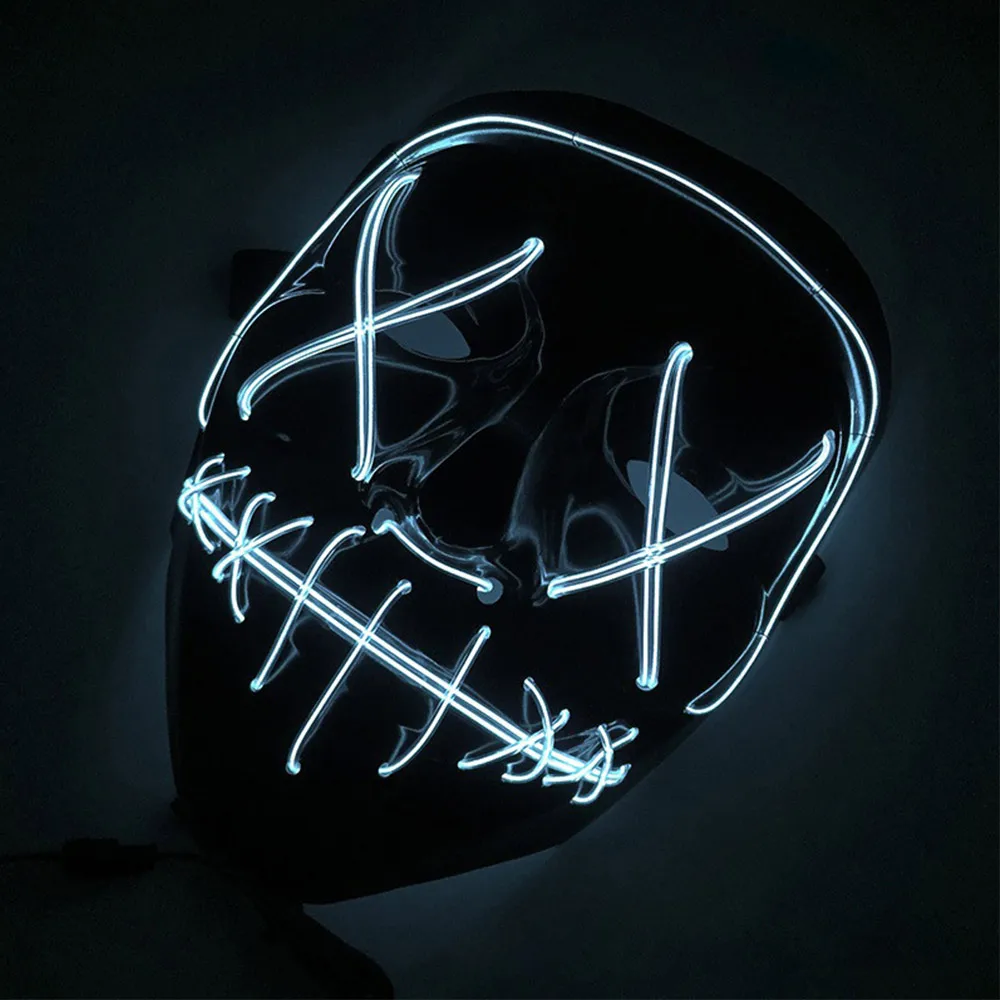 Halloween party LED Neon Mask Masque Masquerade Masks Cosplay Led Costume Glowing Mask EL Wire Light up Maske Light for Party 
Halloween party LED Neon Mask Masque Masquerade Masks Cosplay Led Costume Glowing Mask EL Wire Light up Maske Light for Party