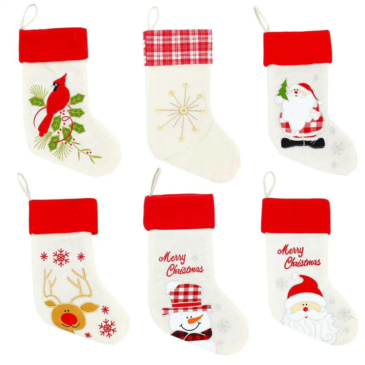 43cm Stockings Gift Holders Christmas Tree Hanging Decorations Party Decor Santa Snowman Elk Gift Candy Bags Pendants Ornaments
43cm Stockings Gift Holders Christmas Tree Hanging Decorations Party Decor Santa Snowman Elk Gift Candy Bags Pendants Ornaments