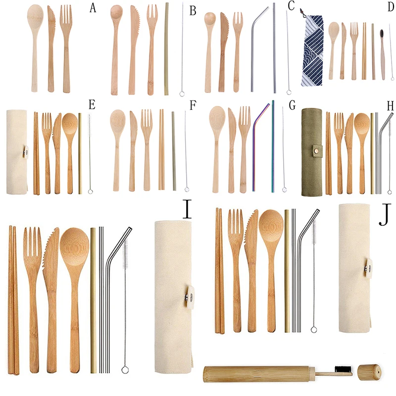 Reusable Bamboo Cutlery Set Portable Tableware Wooden Cutlery Fork Spoon Knife Set for Travel Utensil Set
Reusable Bamboo Cutlery Set Portable Tableware Wooden Cutlery Fork Spoon Knife Set for Travel Utensil Set