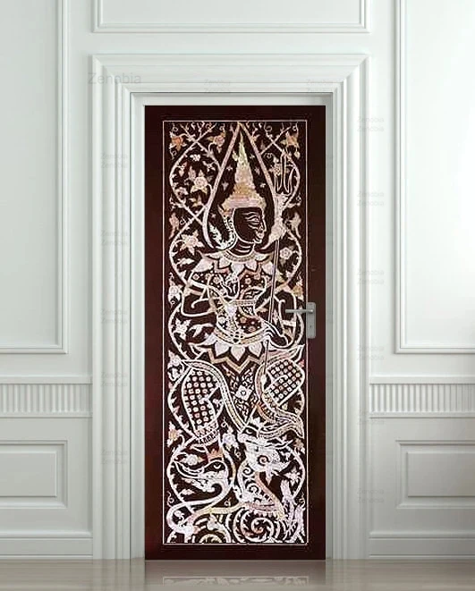 Door Decoration Door Stickers Thai Art Painting Tradition National Self-Adhesive Waterproof Pvc Mural Wallpaper 3D Home Design
Door Decoration Door Stickers Thai Art Painting Tradition National Self-Adhesive Waterproof Pvc Mural Wallpaper 3D Home Design